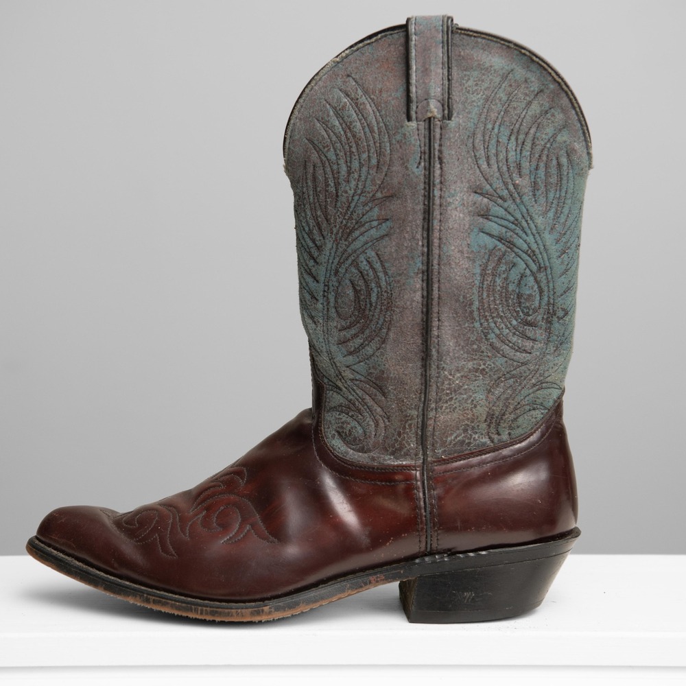 Laredo Mens 13 Western Cowboy Boots TwoTone Americana Ranchwear Rustic Country